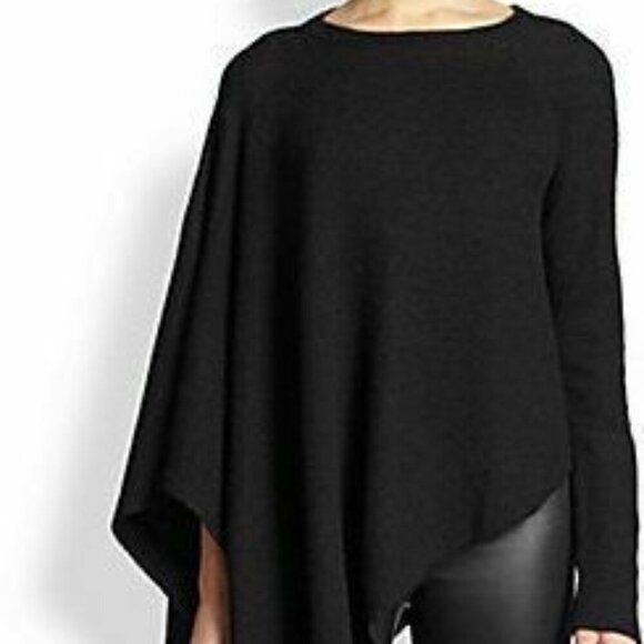 Helmut Lang Black Asymmetrical Poncho - Picture 4 of 11